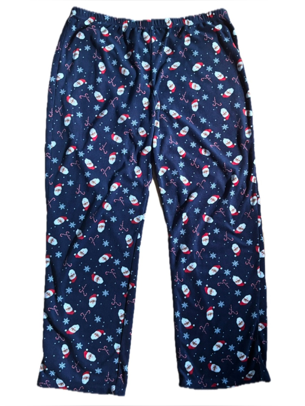 Womens Wondershop Navy Blue Santa Claus Soft Fleece Pajama Pants Size XL